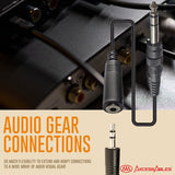 The AxcessAbles TRSF18-TRSM14 1/8 inch (3.5mm) TRS Female to 1/4 inch (6.35mm) TRS Male Headphone Extension Cable (10ft) - 10 Pack