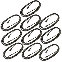 AxcessAbles 1/8-inch (3.5mm) TRS Male to 1/8-inch (3.5mm) TRS Female Minijack Headphone Extension Cable Compatible with Headphones, Phones, Speakers, Tablets, MP3 Players and More (10ft) - 10 Pack