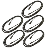 AxcessAbles ⅛” (3.5mm) TRS Male to ⅛” (3.5mm) TRS Female Minijack Headphone Extension Cable Compatible with Headphones, Phones, Speakers, Tablets, MP3 Players and More! (10ft) - 5 Pack