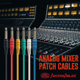 Axcessables AXCTS14-P105 1/4 inch TS Unbalanced Patch Cables 6-Pack, 5 feet