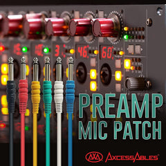 AxcessAbles AXCTS14-P105 1/4-inch (6.35mm) TS Unbalanced Patch Cables 6-Pack, 5 feet