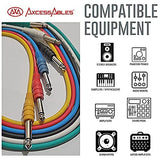 Axcessables AXCTS14-P105 1/4 inch TS Unbalanced Patch Cables 6-Pack, 5 feet - Open Box