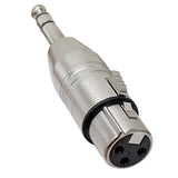 AxcessAbles 1/4" TRS to XLR Adapter, Balanced Quarter Inch 6.35mm Male to XLR Female Adapters - 4 Pack
