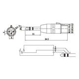 AxcessAbles 1/4" TRS to XLR Adapter, Balanced Quarter Inch 6.35mm Male to XLR Female Adapters - 4 Pack
