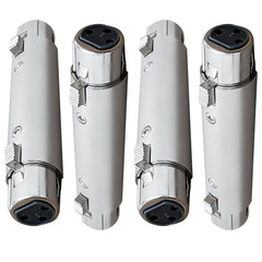 AxcessAbles XLR3F-XLR3F-4PK 3 Pin XLR Female to 3 Pin XLR Female Adapter (4 Pack)