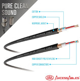 AxcessAbles XLR Male to XLR Female Audio Cable - 50ft | XLR to XLR Balanced Mic Cable | Microphone Cable | 3-Pin Mic Cord | AxcessAbles XLR-XLR50-50ft