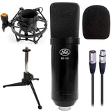 AxcessAbles Cardioid XLR Condenser Microphone - Recording and Podcast Mic Compatible with Scarlett, Behringer PreSonus Studio, Audio Interfaces, Phantom Powered Audio Mixers (MX-100)