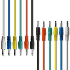 AxcessAbles 1/8 inch (3.5mm) TS to 1/8 inch (3.5mm) TS Unbalanced Mono Patch Cables for Music Producers, Eurorack Synthesizer, Multi-Color 6 Pack (1.5ft)