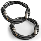 15ft Long 1/4 inch TRS to XLR Male Balanced Audio Cable by AxcessAbles | US Based Co. | Quarter Inch Stereo to XLR Male Audio| 6.35mm TRS to XLR Cable 15ft Cable for Mixers, Studio Speakers, Interfaces (2-Pack)