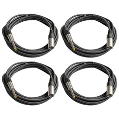 AxcessAbles 15ft Long 1/4 inch TRS to XLR Male Balanced Audio Cable | US Based Co. | Quarter Inch Stereo to XLR Male Audio| 6.35mm TRS to XLR Cable 15ft Cable for Mixers, Studio Speakers, Interfaces (4-Pack)