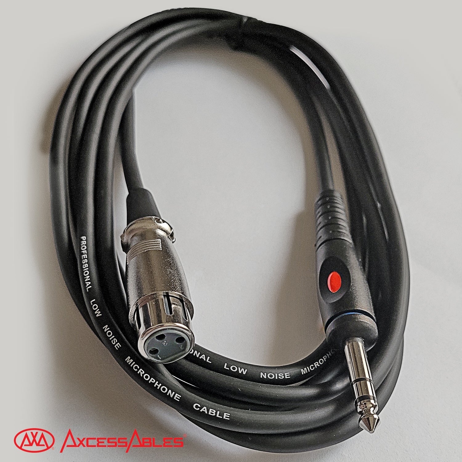 AxcessAbles XLR to 1/4 Inch TRS Instrument Cable 10ft | XLR Female to 6.35mm Male Jack Stereo Audio Cord | 10ft XLR to TRS Balanced Patch Cables