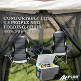 AxplorOutdoor TAILGATER Rapid Tailgater Tent 8.5ft X8.5ft Pentagon Shaped Portable Pop-Up Canopy with Carry Bag (4-5 Seated Adults) Ideal for Gathering, Beach, Poolside, Camping, Outdoor Sports - Open Box