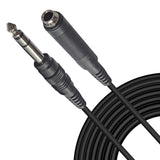 AxcessAbles ¼” (6.35mm) TRS Male to ¼” (6.35mm) TRS Female Headphone Extension Cable (10ft) for Microphones, Audio Applications, Home Studios, Professional Studios (10-Pack)