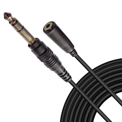 AxcessAbles TRSF18-TRSM14 1/8 inch (3.5mm) TRS Female to 1/4 inch (6.35mm) TRS Male Headphone Extension Cable (10ft) - 10 Pack