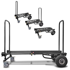 AxcessAbles Heavy Duty Folding Equipment Dolly Cart with Wheels | 700lb Capacity | DJ Cart | Moving Hand Truck Dolly | Telescoping Frame to 4.6ft.| Production Multicart | Fully Assembled