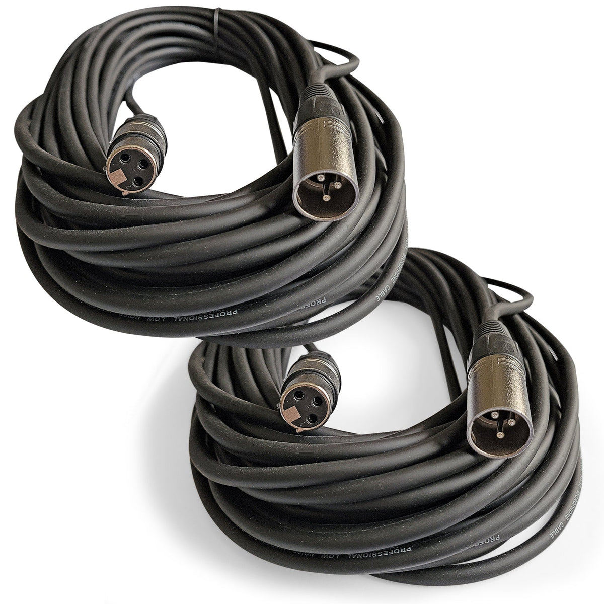 AxcessAbles 20ft XLR Male to Female Microphone Cable | U.S. Based Small Business | Shielded Microphone Cord | DJ Mic Cable | XLR to XLR Balanced Cable | AxcessAbles 20ft XLR Mic Cable (2-Pack)