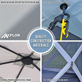 AxplorOutdoor NOMAD Rapid Tent 11.8ft x 11.8ft Hexagon Multi-Seasonal, Portable Pop-up Canopy with ATTACHEABLE Floor and Built-in Privacy Wind Panels (Grey/Silver) - Open Box