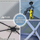 AxplorOutdoor SUMMERLIN Rapid Tent 11.8ft x11.8ft Hexagon Standing Height Portable Pop-Up Canopy with ATTACHABLE BATHTUB STYLE WATERPROOF FLOOR (8-10 Adults) - Open Box