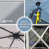 AxplorOutdoor TAILGATER Rapid Tailgater Tent 8.5ft X8.5ft Pentagon Shaped Portable Pop-Up Canopy with Carry Bag (4-5 Seated Adults) Ideal for Gathering, Beach, Poolside, Camping, Outdoor Sports - Open Box