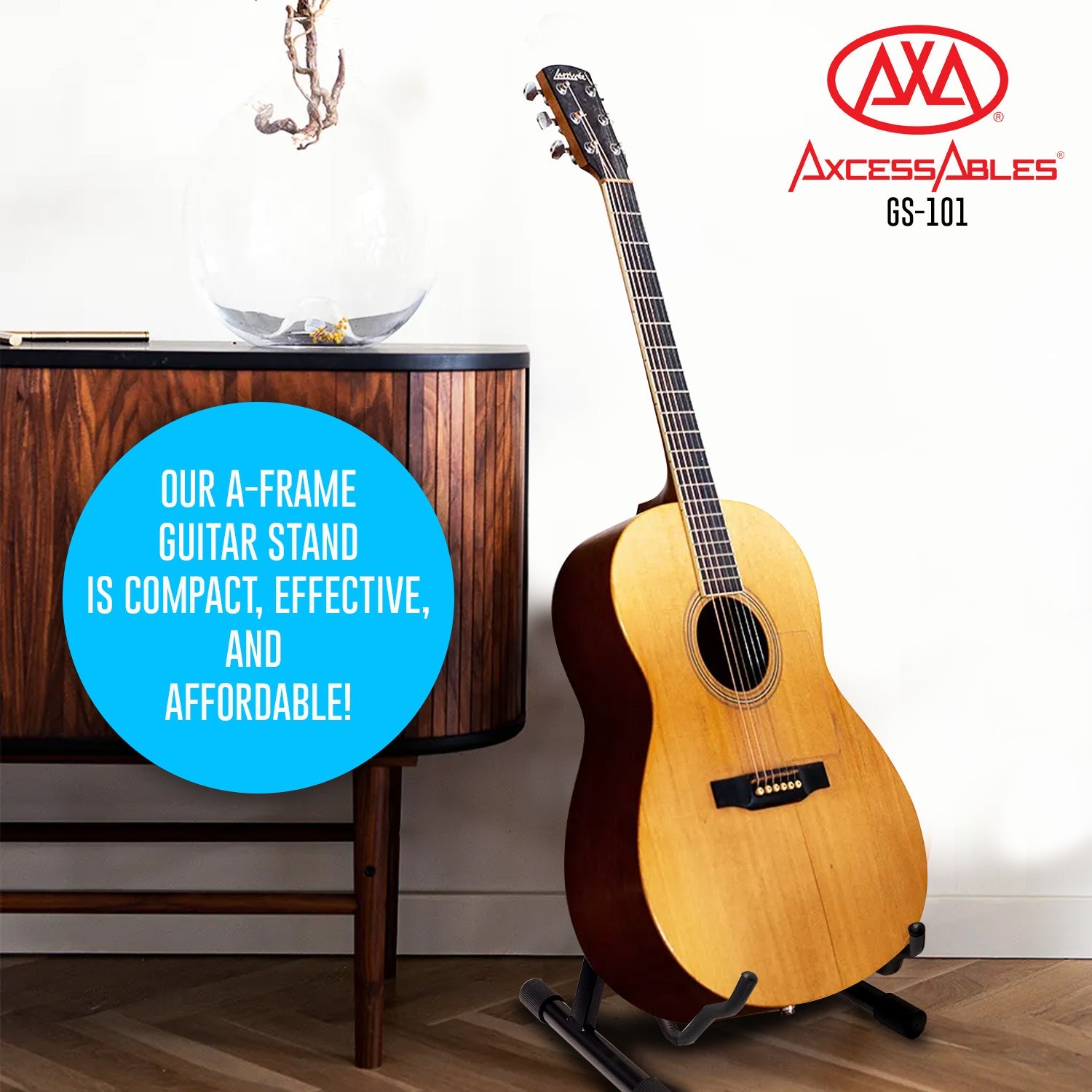 AxcessAbles GS-101 A-Frame Folding Guitar Stand (2-Pack)