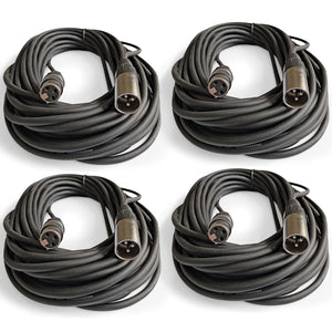 20ft XLR Male to Female Microphone Cable by AxcessAbles| U.S. Based Small Business | Shielded Microphone Cord | DJ Mic Cable | XLR to XLR Balanced Cable | AxcessAbles 20ft XLR Mic Cable (4-Pack)