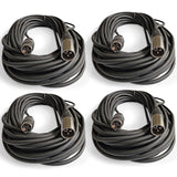 20ft XLR Male to Female Microphone Cable by AxcessAbles| U.S. Based Small Business | Shielded Microphone Cord | DJ Mic Cable | XLR to XLR Balanced Cable | AxcessAbles 20ft XLR Mic Cable (4-Pack)