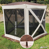 AxplorOutdoor TAILGATER Rapid Tailgater Tent 8.5ft X8.5ft Pentagon Shaped Portable Pop-Up Canopy with Carry Bag (4-5 Seated Adults) Ideal for Gathering, Beach, Poolside, Camping, Outdoor Sports - Open Box